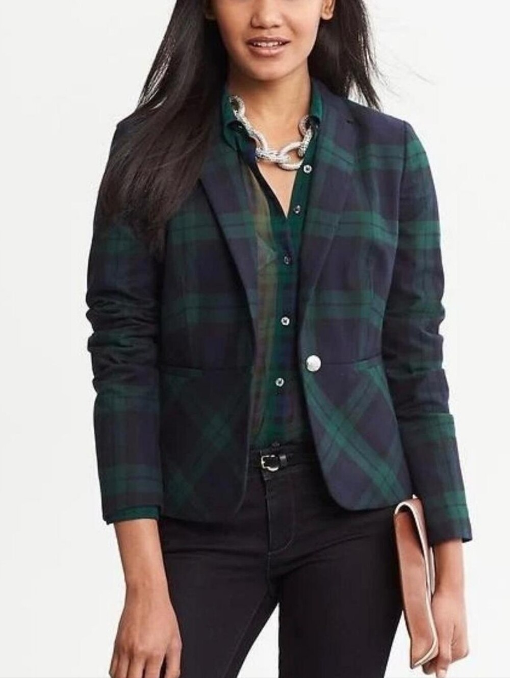 Banana Republic Tartan Plaid Blazer Sz:6